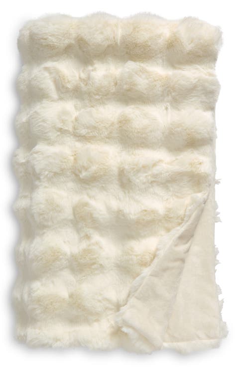 Bubble Faux Fux Throw Blanket