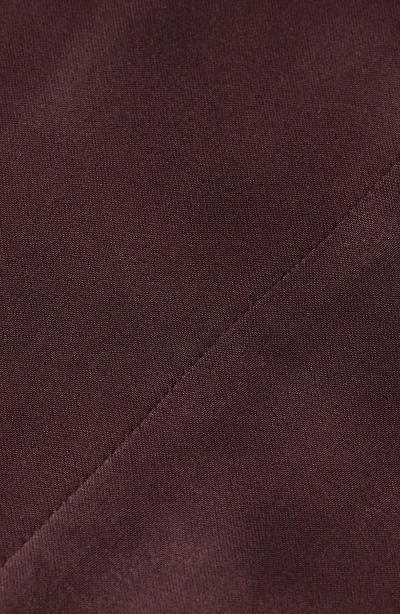 Scotch & Soda Long Sleeve Tie Waist Midi Shirtdress, Alternate, color, Chocolate Plum