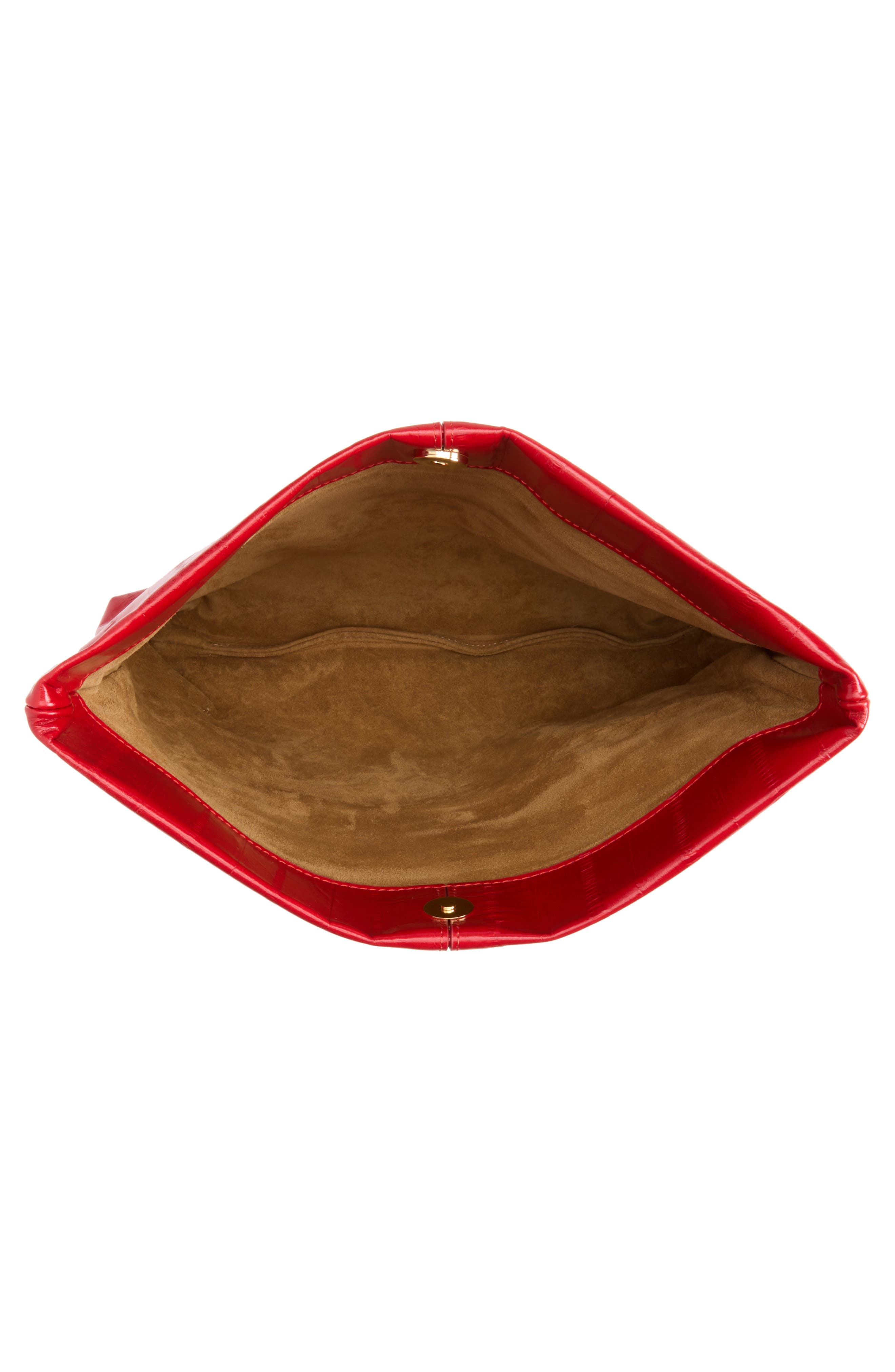 Inez Leather Clutch, Alternate, color, LADYBUG EEL