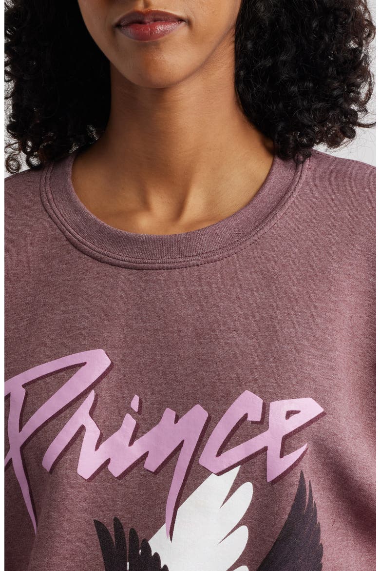 Prince Birds Graphic Sweatshirt, Alternate, color, PLUM PIGMENT DYE