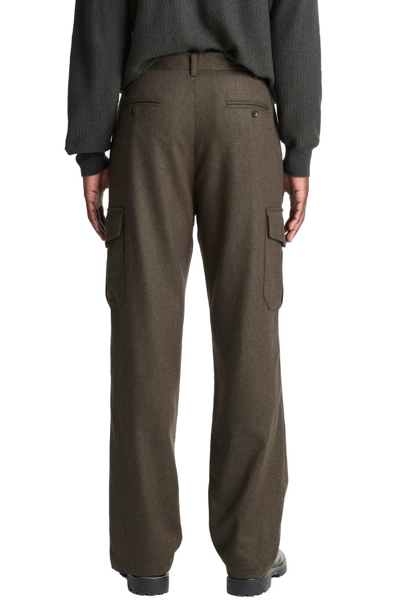 Vince Louie Wool Blend Flannel Cargo Pants, Alternate, color, Dark Leaf