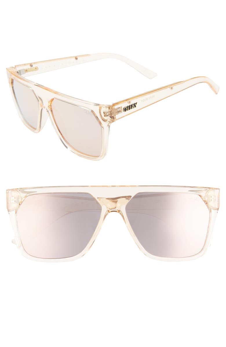 QUAY Australia x Jaclyn Hill Very Busy 58mm Shield Sunglasses, Main, color,