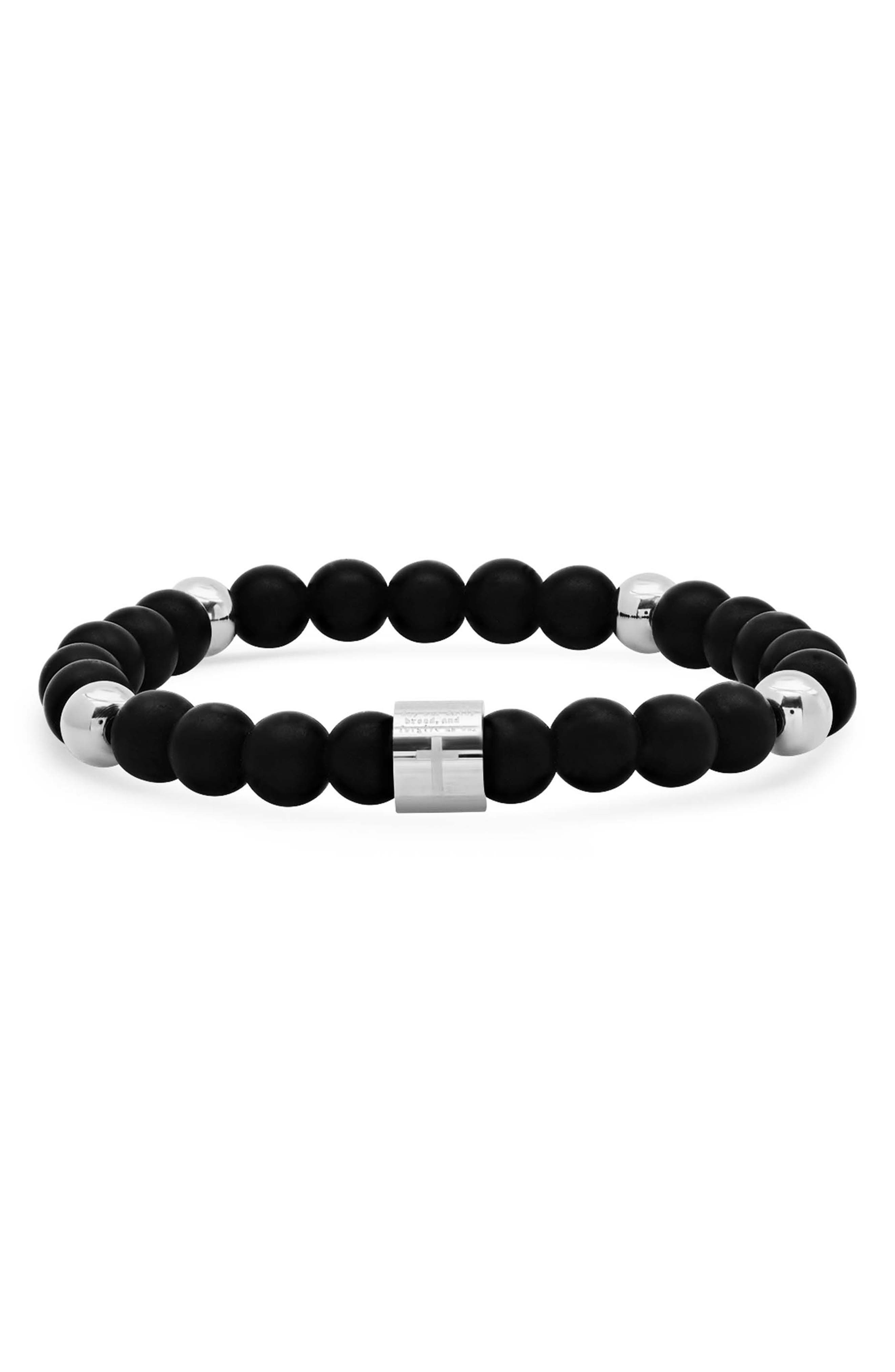 Men's Religious Beaded Bracelet