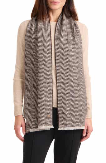 Bruno Magli Herringbone Cashmere Scarf