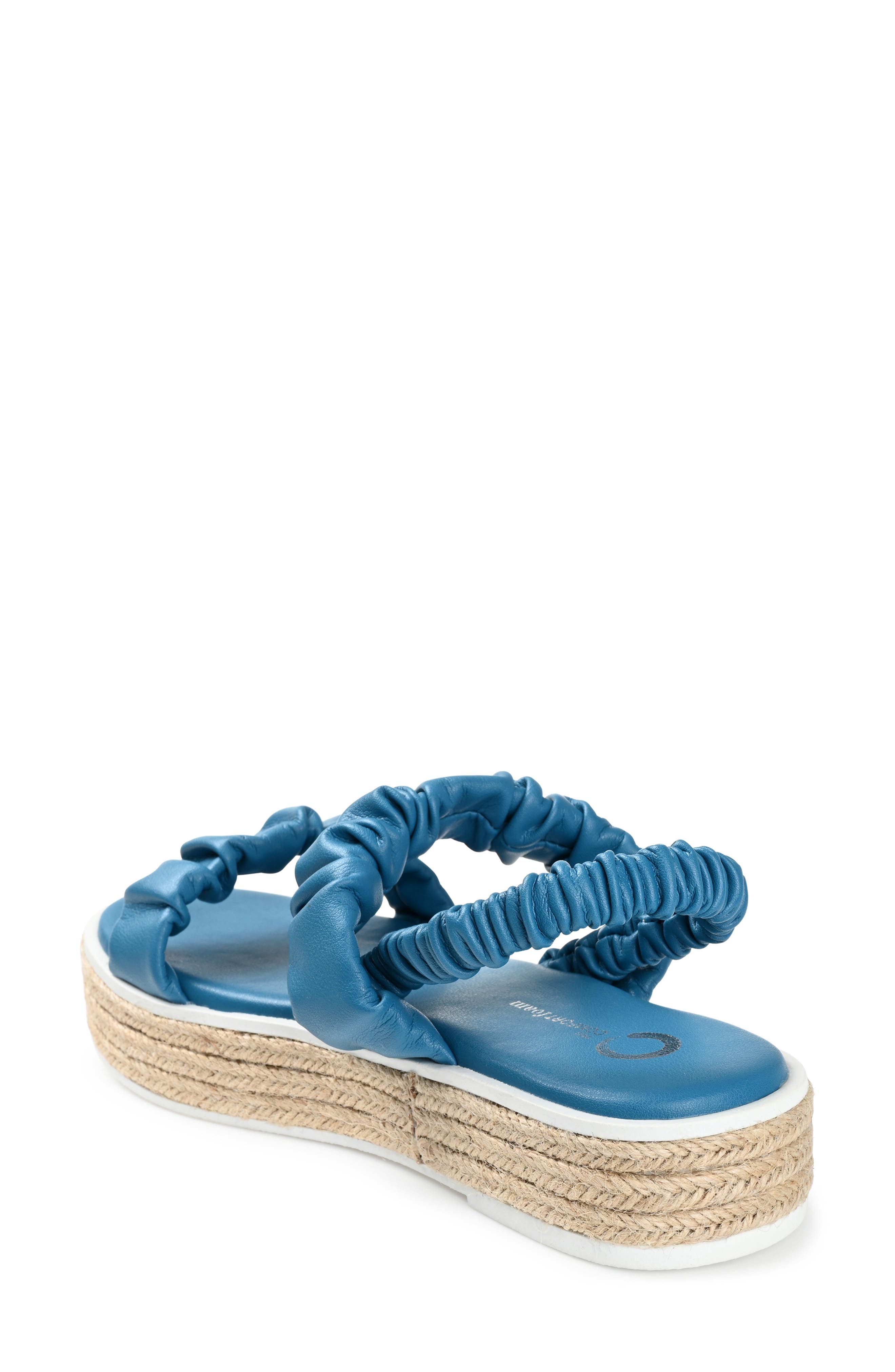 Knowles Platform Sandal, Alternate, color, BLUE