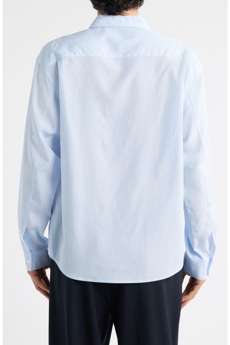 Stripe Relaxed Fit Button-Up Shirt, Alternate, color, BLUE STRIPE