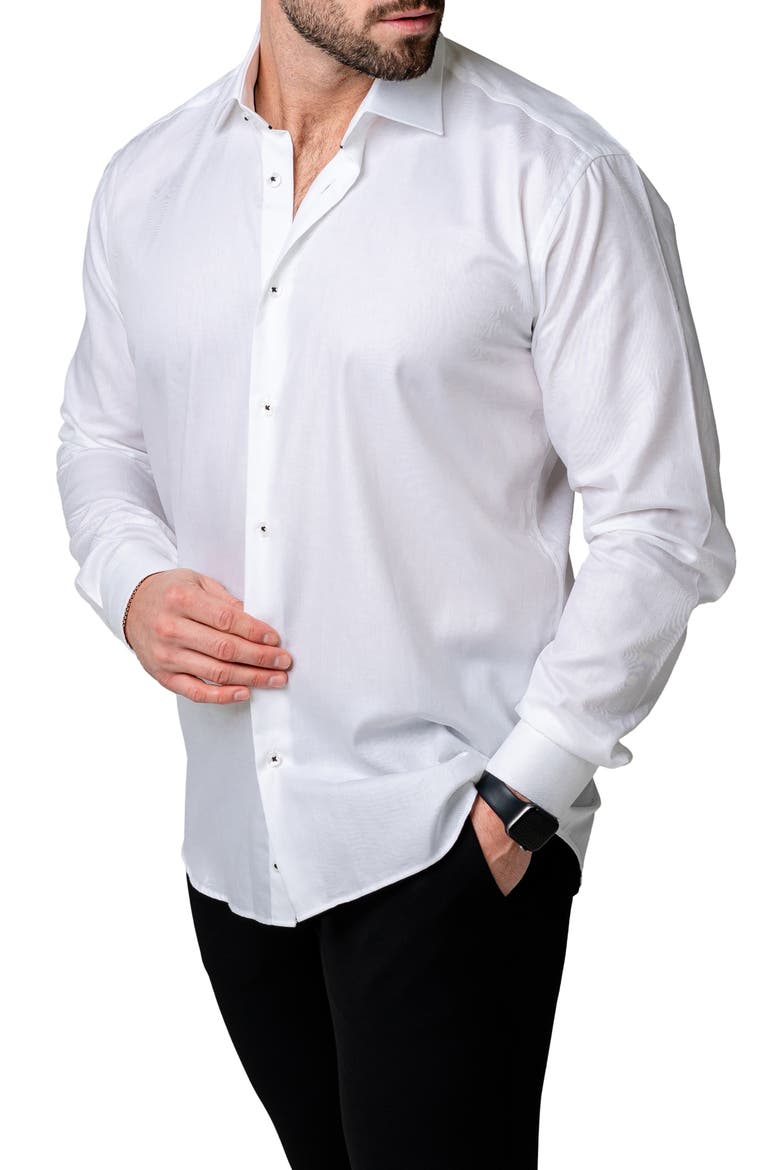 Classic Cotton Button-Up Shirt, Alternate, color, WHITE