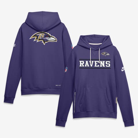 Men's Nike Purple Baltimore Ravens Standard Issue Replay Officials Alternate Dri-FIT Hoodie