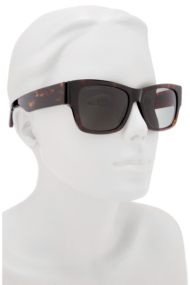 56mm Square Sunglasses, Alternate, color, HAVANA HAVANA GREEN