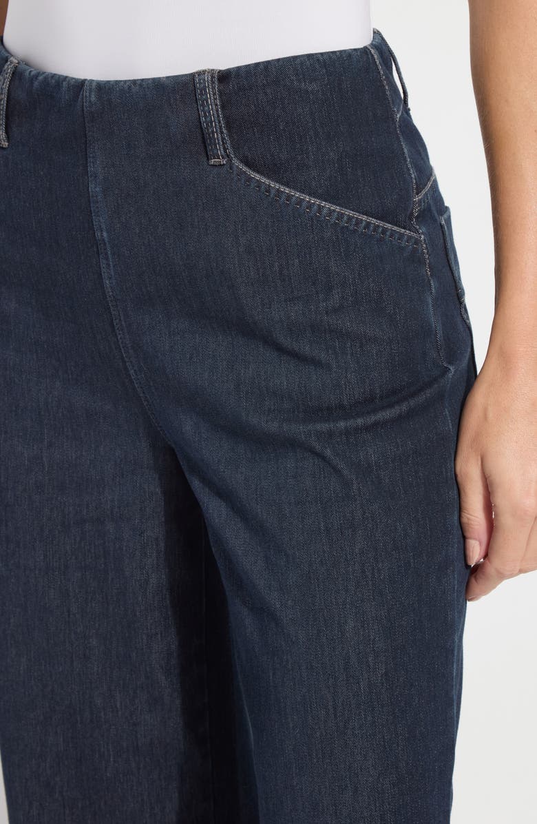 Lysse Samara Cuffed Pull-On Wide Leg Jeans, Alternate, color, Indigo