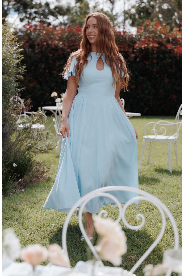 Jessima Midi Dress, Alternate, color, PALE BLUE