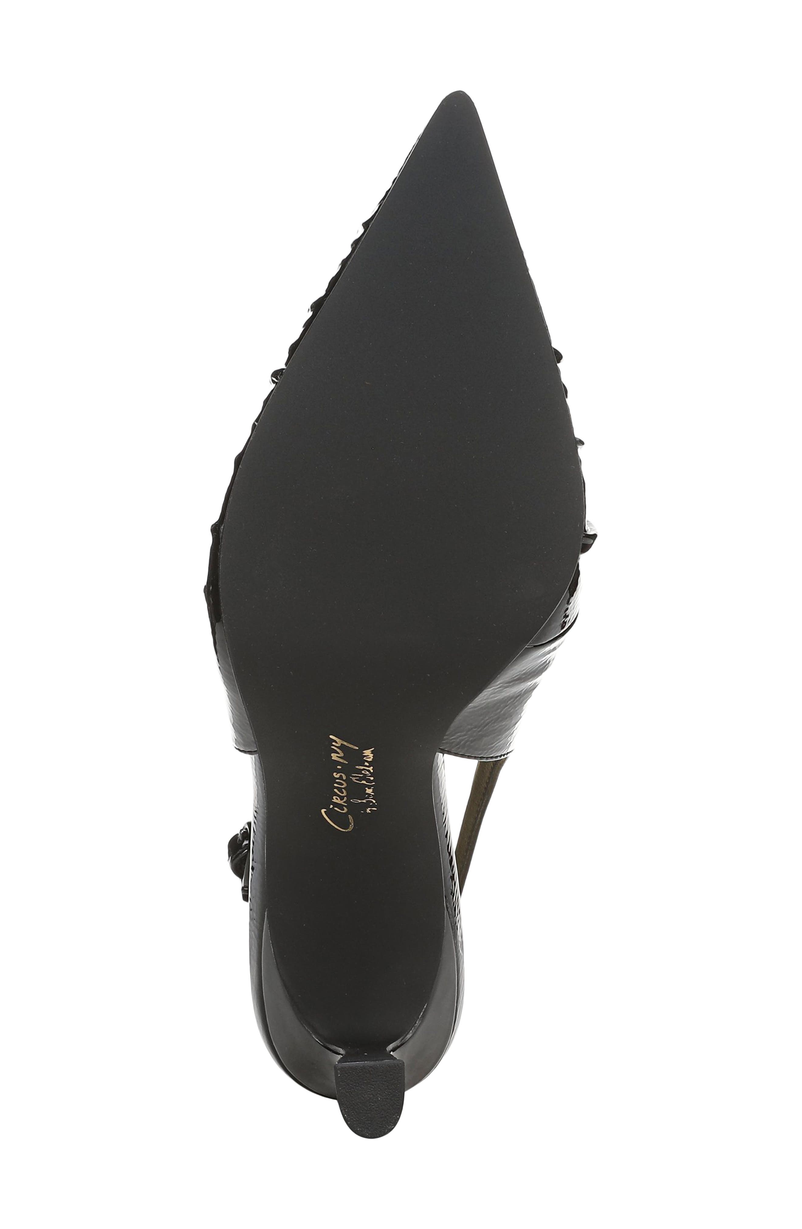 Tasha Pointed Toe Slingback Pump, Alternate, color, BLACK