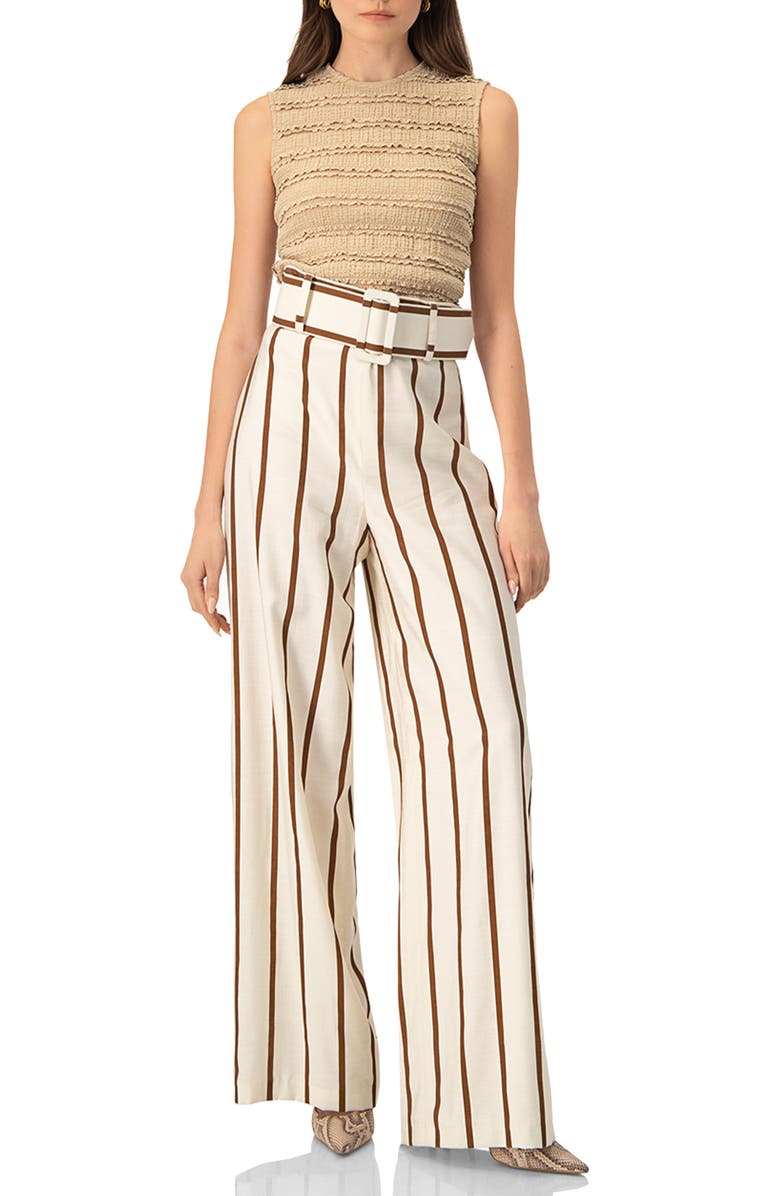 IVONNE Sleeveless Knitted Top, Alternate, color, Lightbrown