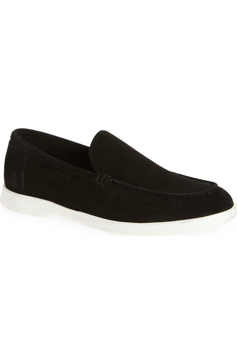 Bruno Magli Primo Leather Loafer, Main, color, Black Suede/ White