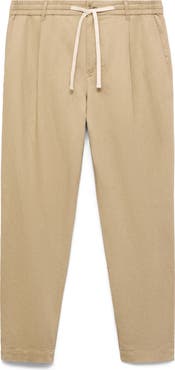 MANGO Slim Fit Pants with Drawstring Waist
