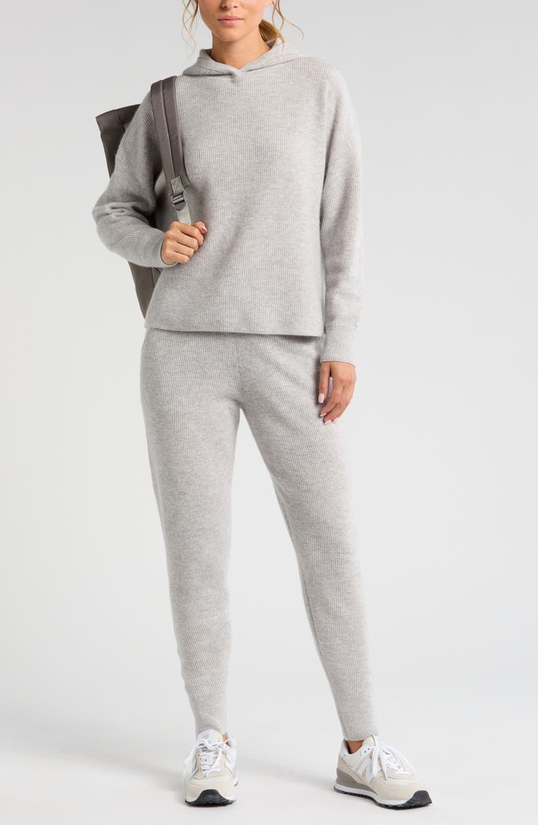Zella Wool & Cashmere Knit Joggers, Alternate, color,