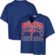 '47 Women's '47 Royal Philadelphia Phillies Plus Size Win Big Oversized Notch-Neck T-Shirt