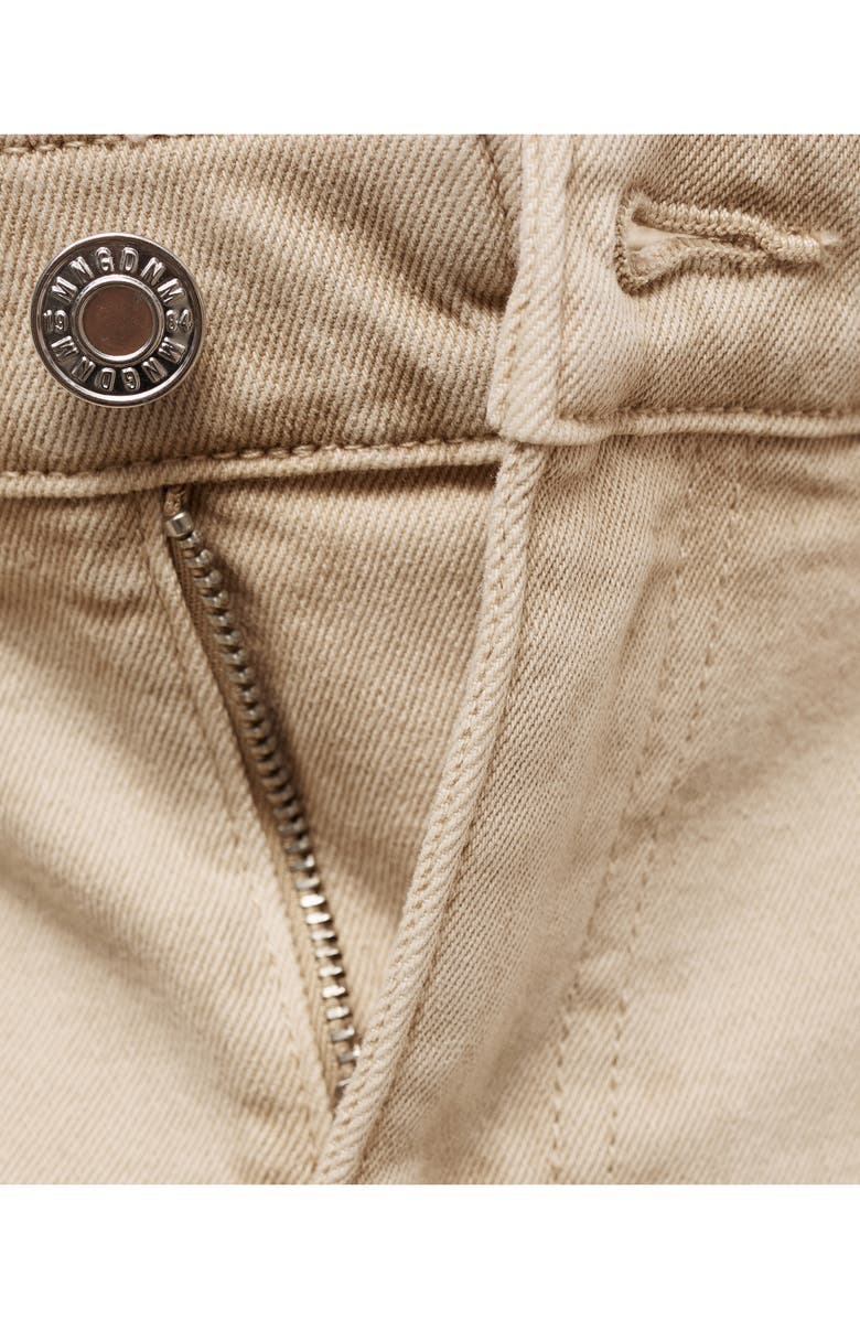 MANGO Sienna Raw Hem Crop Flare Jeans, Alternate, color, Sand