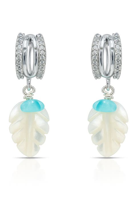 Sea Mist Mother-of-Pearl Drop Earrings