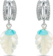 LA MENO Sea Mist Mother-of-Pearl Drop Earrings