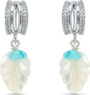LA MENO Sea Mist Mother-of-Pearl Drop Earrings