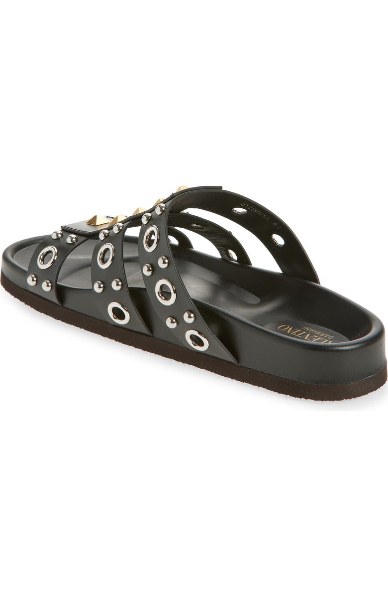 Valentino Garavani Rockstud Slide Sandal, Alternate, color, Black