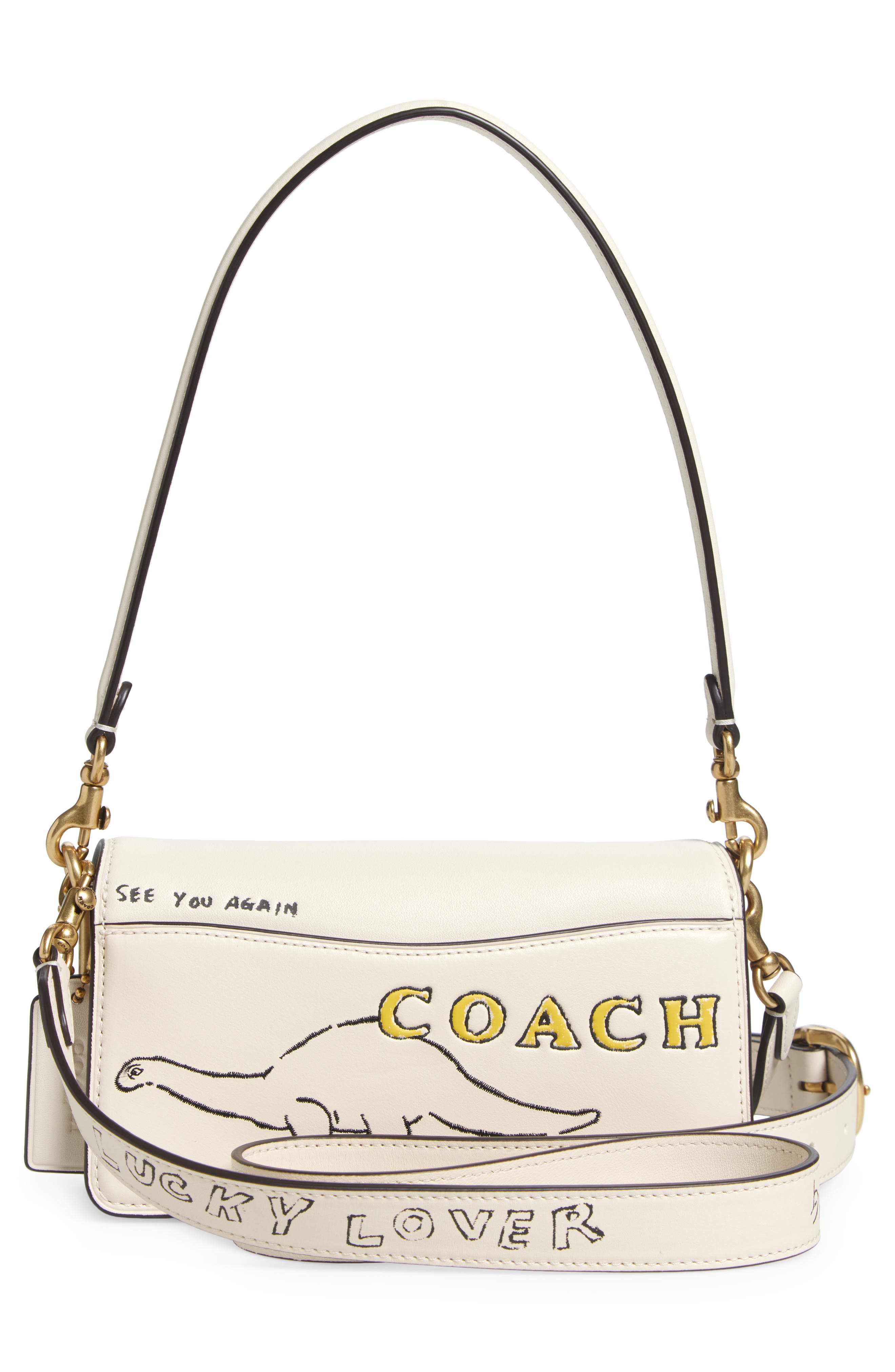COACH Tabby Sketch Print Leather Shoulder Bag, Alternate, color, 