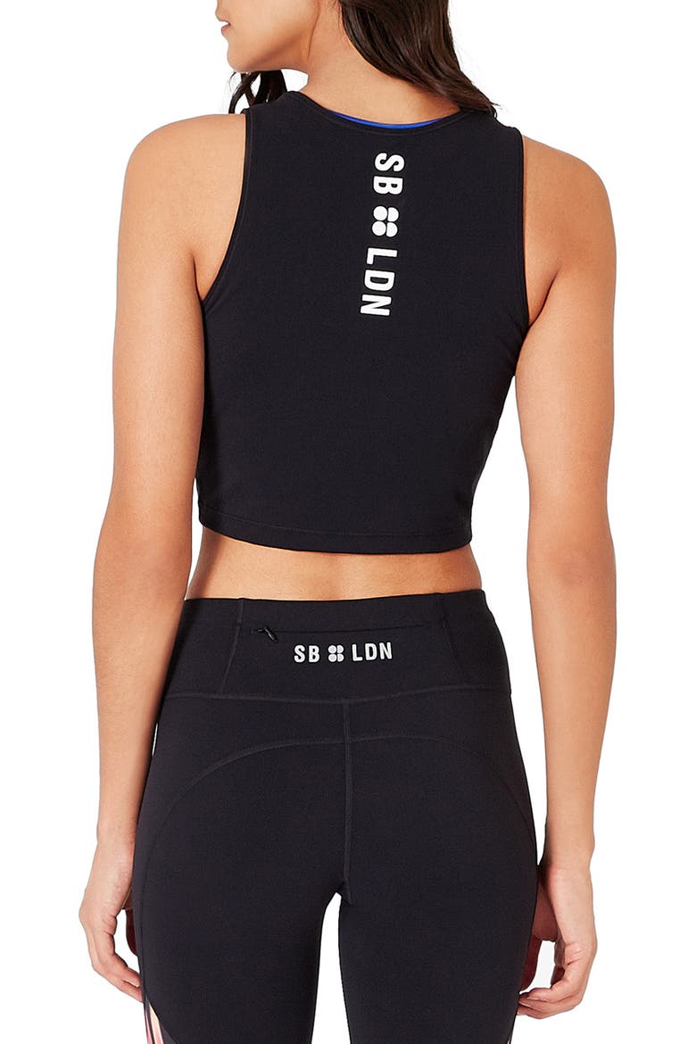 Kenza Power Crop Tank, Alternate, color, BLACK STROBE PLACEMENT PRINT