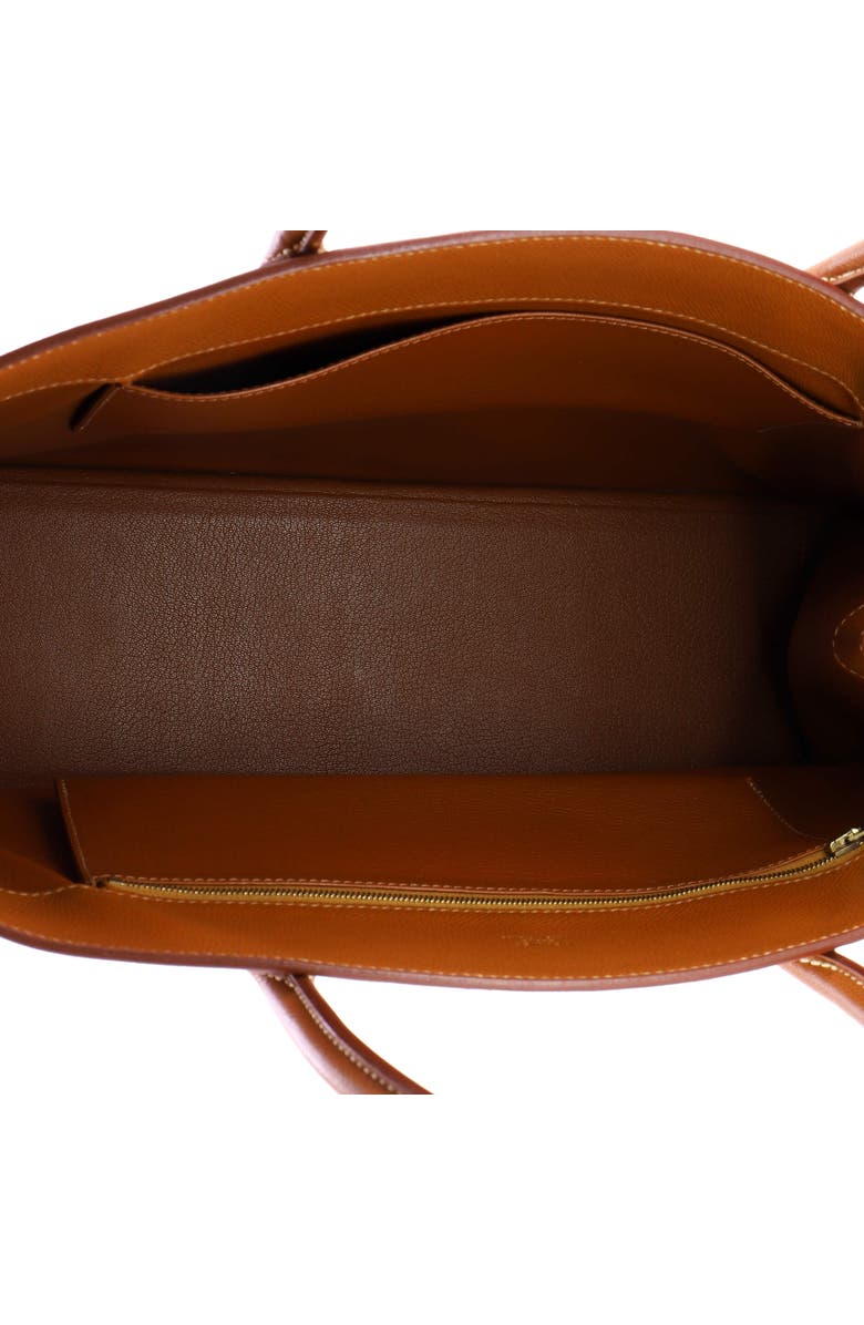 Pre-Owned Hermes White Bus Bag Leather 39, Alternate, color, Gold