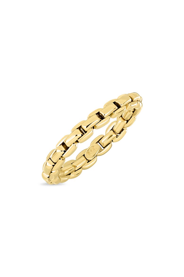 14k Gold Box Chain Ring, Main, color, 14K YELLOW GOLD