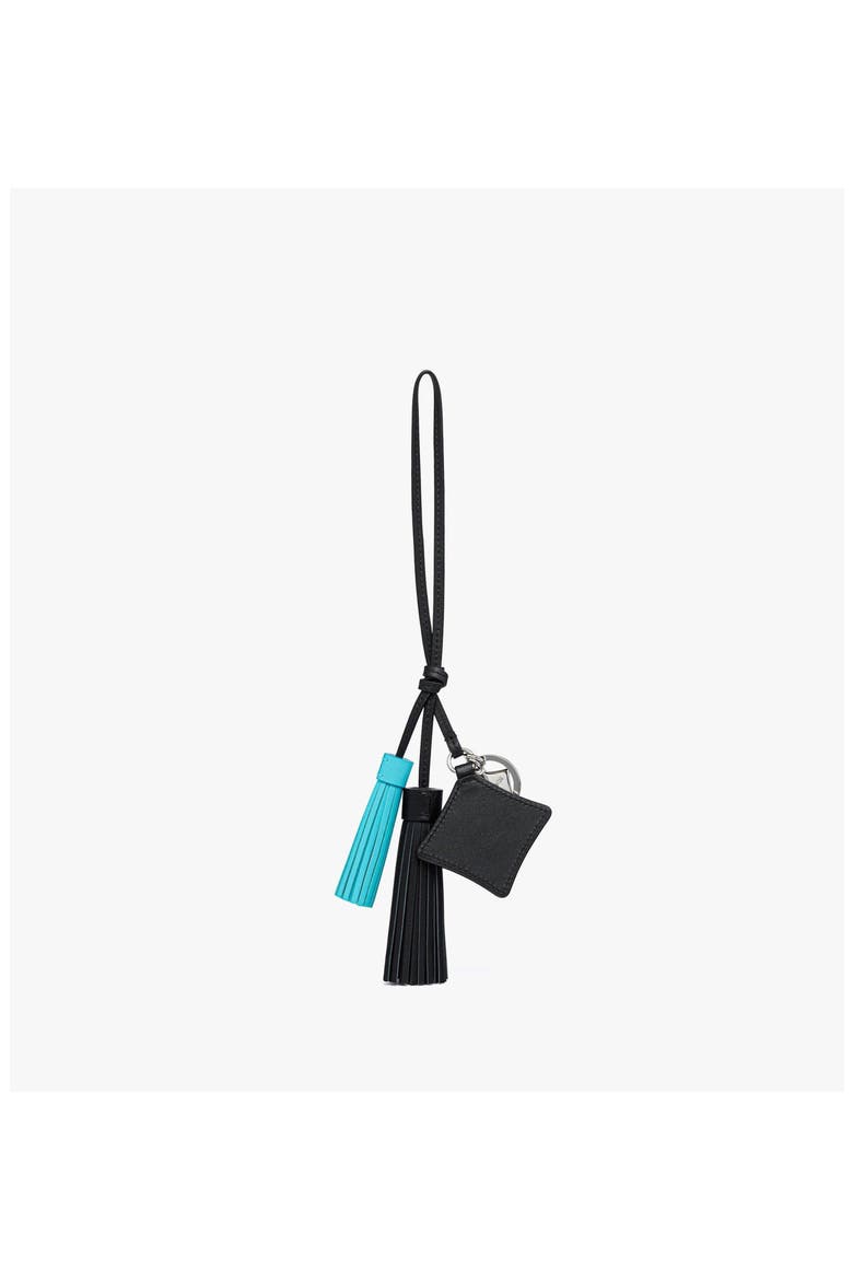 Leather Tassel Charm, Alternate, color, Black