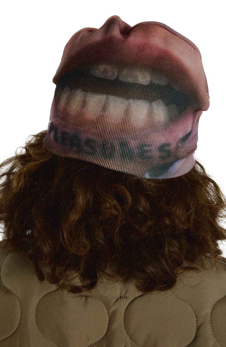 PLEASURES Tattoo Skully Beanie, Alternate, color,