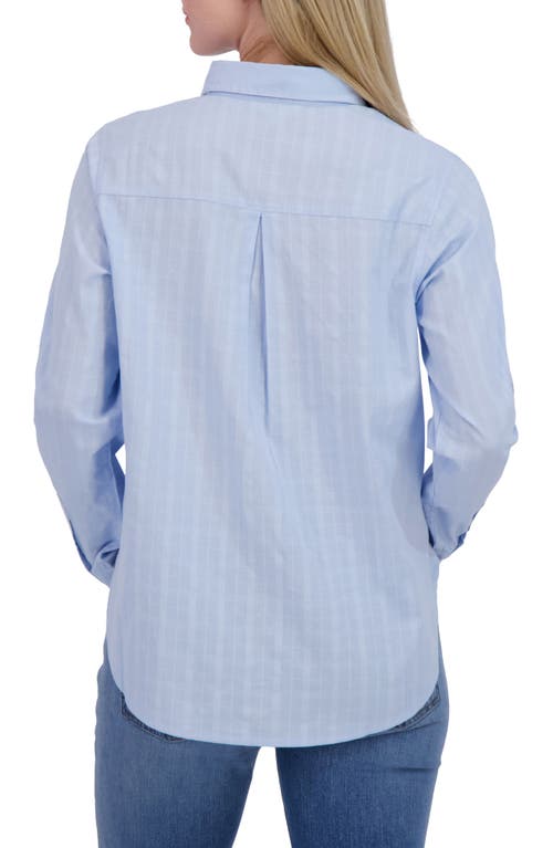 Lucky Brand Floral Cotton Button-up Shirt In Blue Multi
