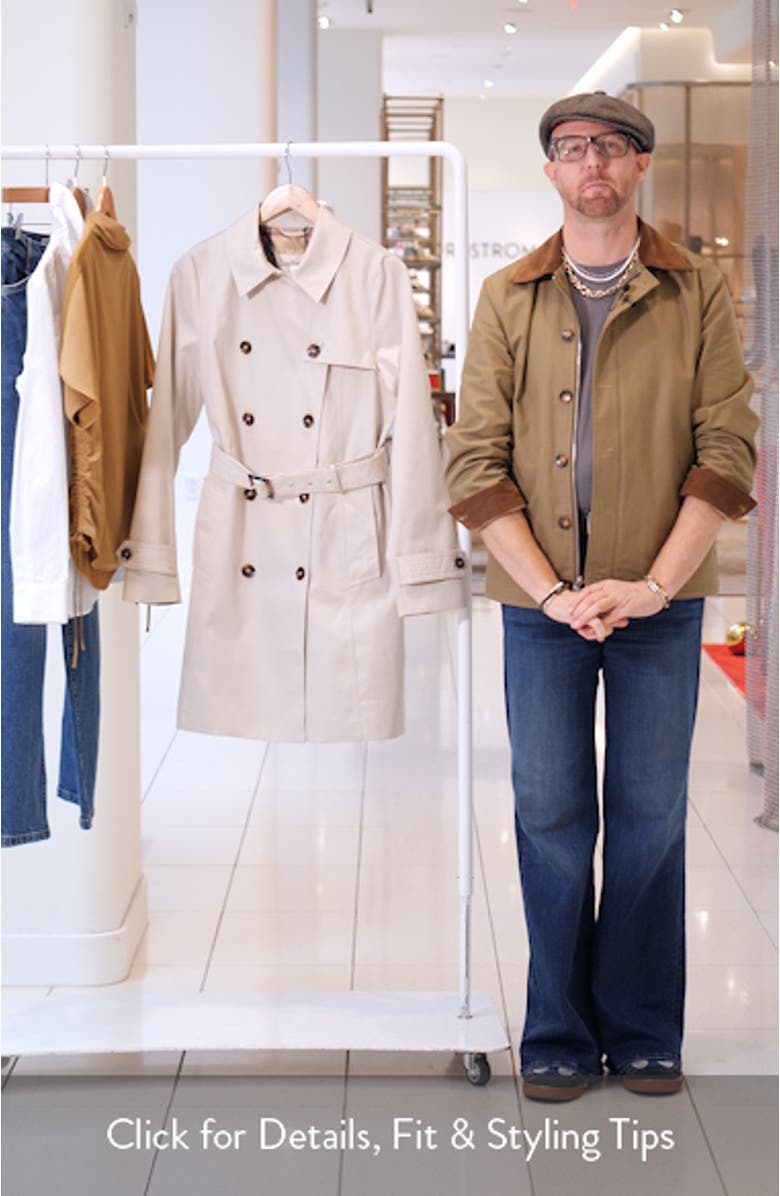Greta Belted Water Resistant Twill Trench Coat, sales video thumbnail