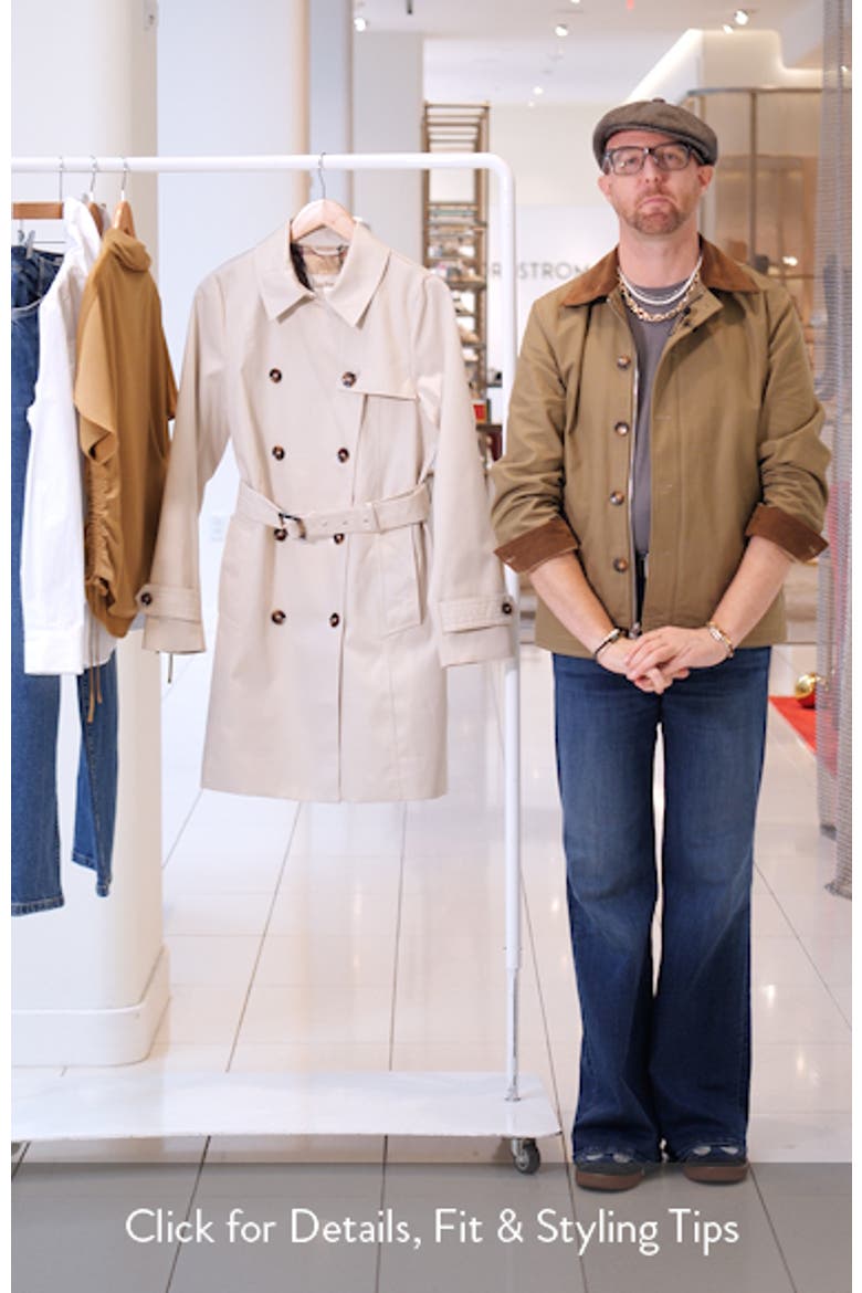 Great Belted Water Resistant Twill Trench Coat video