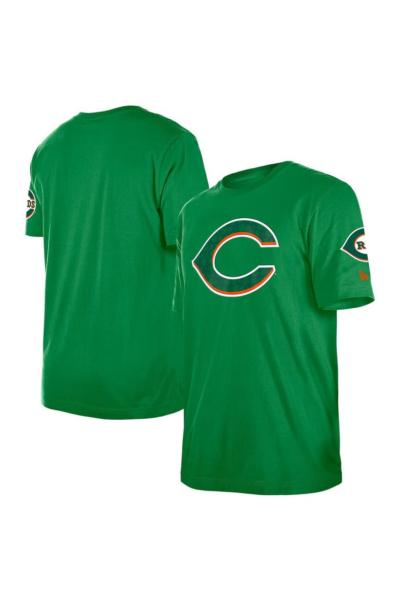 Men's New Era  Kelly Green Cincinnati Reds St. Patrick's Day Shamrock Fill T-Shirt, Main, color, Kelly Green