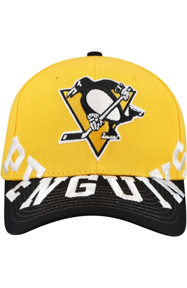 Mitchell & Ness Men's Mitchell & Ness Gold/Black Pittsburgh Penguins Underarch Two-Tone Pro Crown Snapback Hat, Alternate, color, Gold