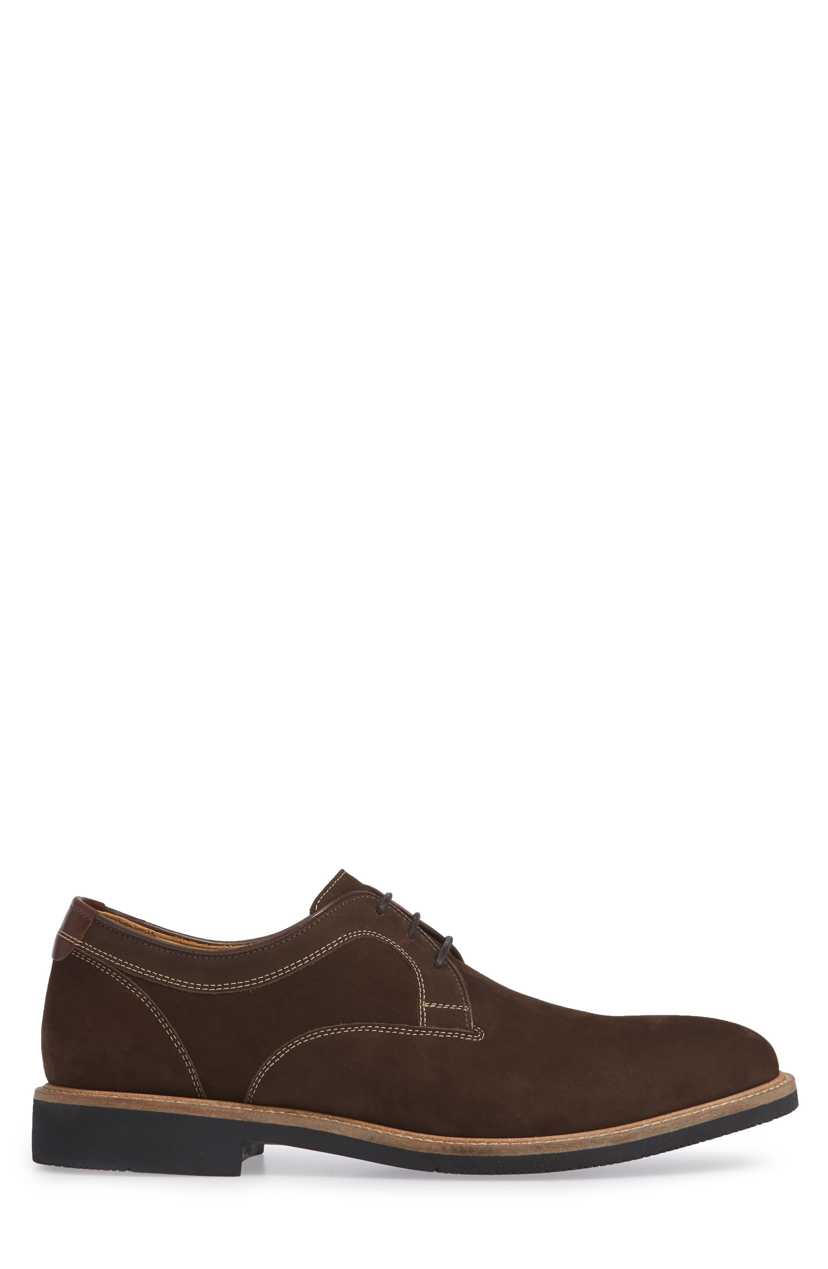 Barlow Plain Toe Derby, Alternate, color, CHOCOLATE NUBUCK