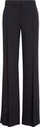 Chloé Slit Hem Virgin Wool Gabardine Tailored Pants