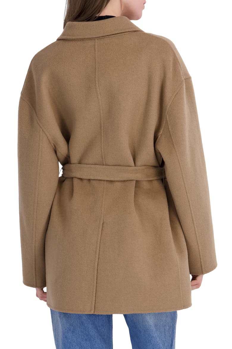 Alex Wool Blend Double Breasted Coat, Alternate, color, CAMEL