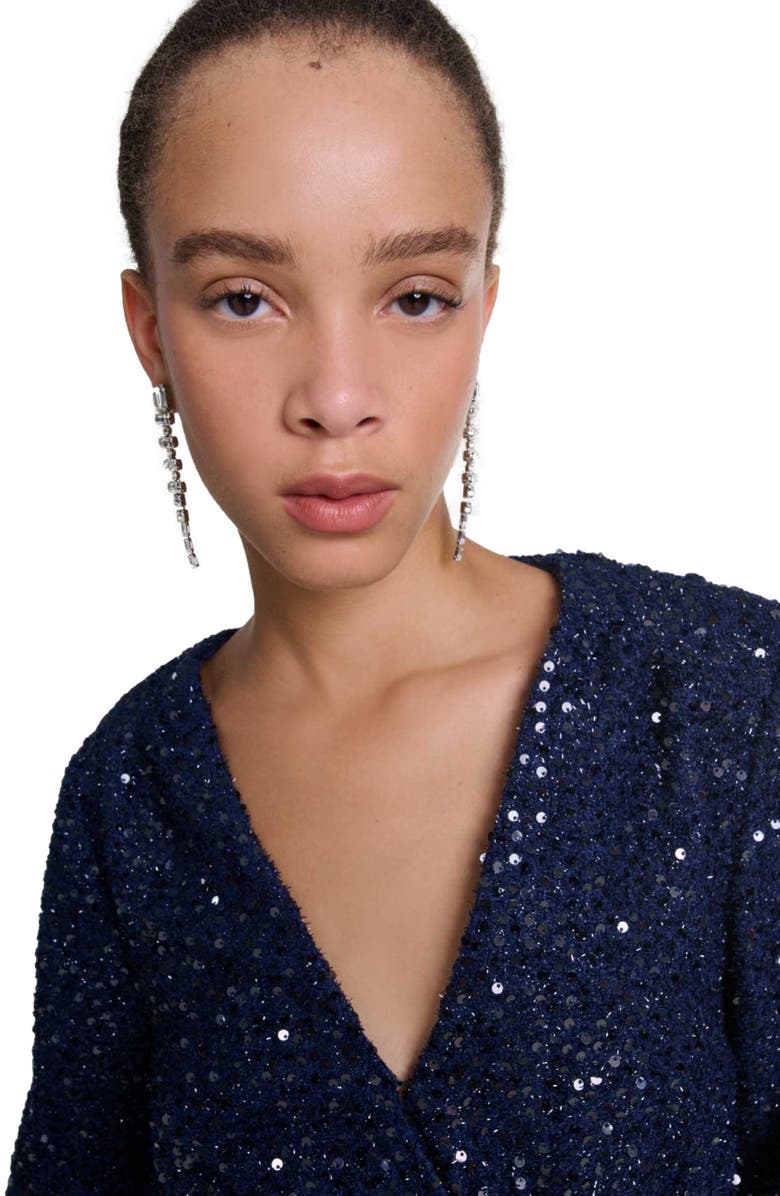 maje Short sequin dress, Alternate, color, 