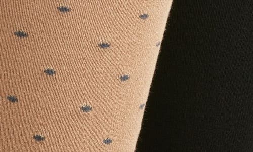Shop Hugo Boss Boss Assorted 2-pack Neat & Solid Dress Socks In Medium Beige