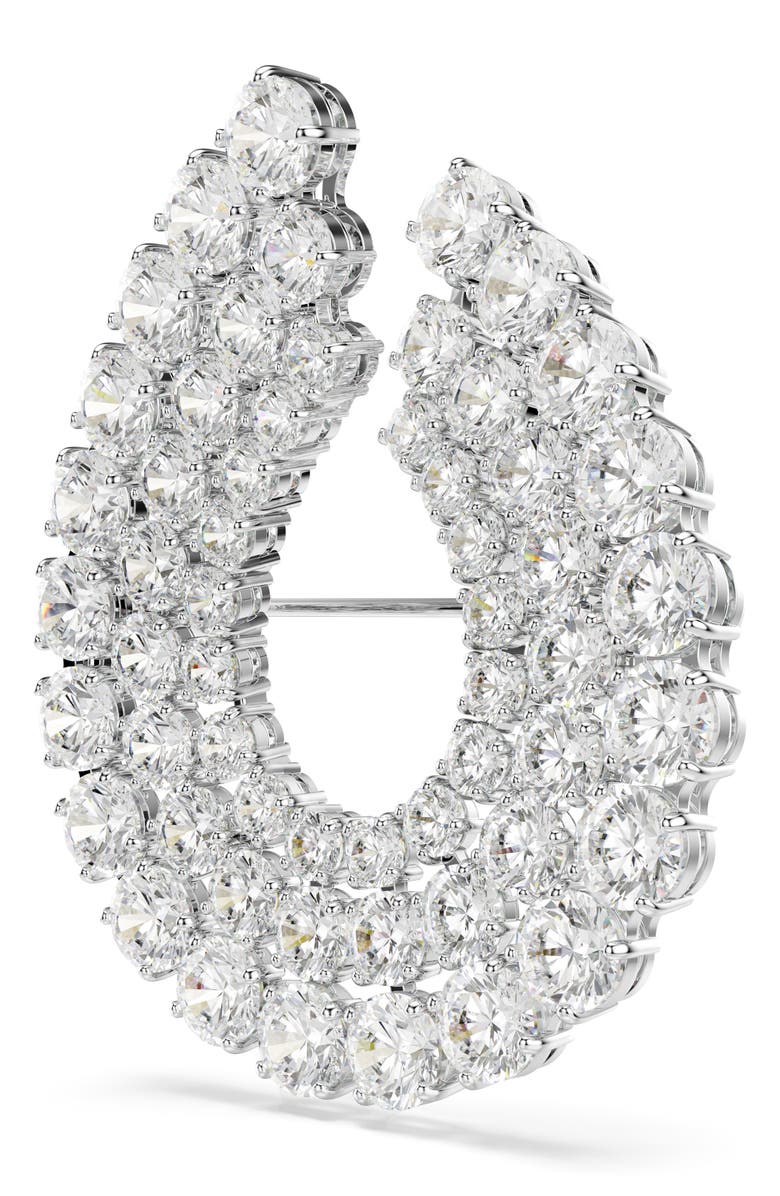 Swarovski Matrix Swarovski Crystal Brooch, Alternate, color, White