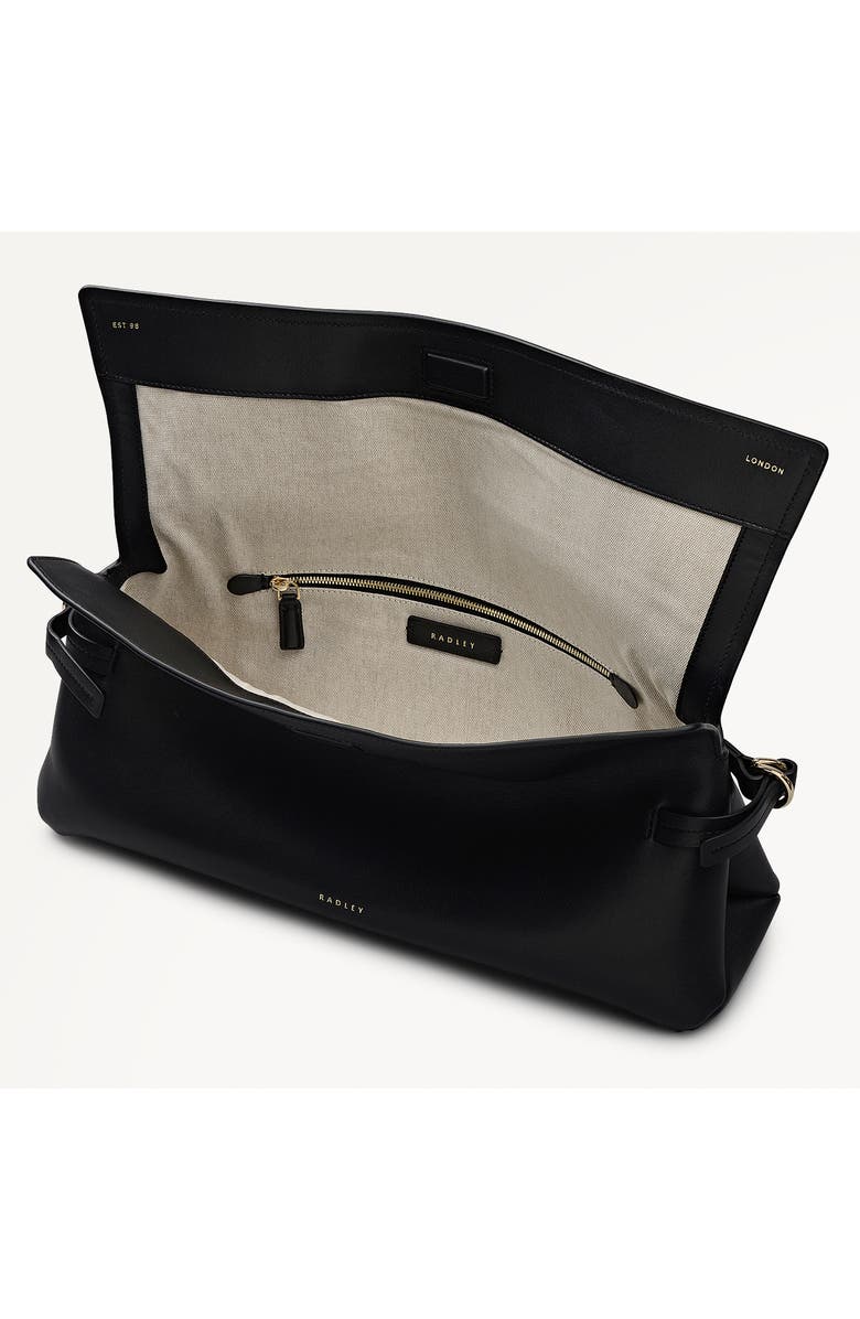 Radley Fleet Street Large Flapover Clutch, Alternate, color, Black