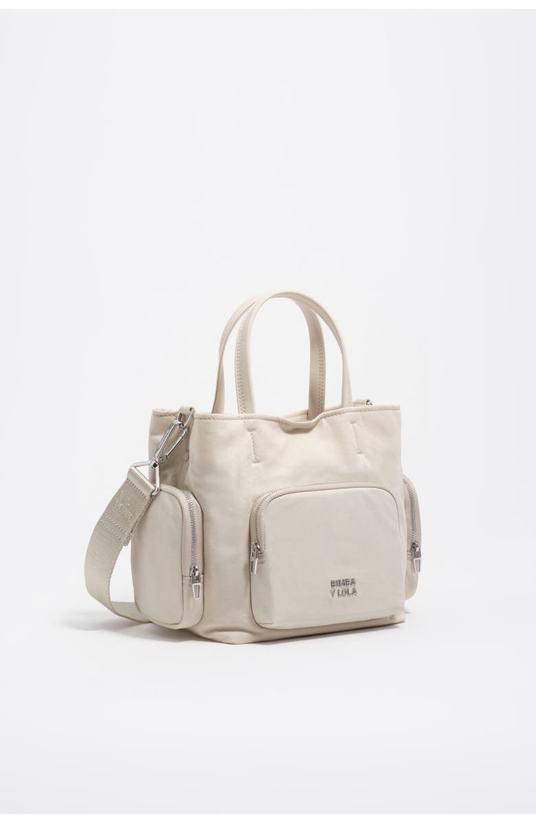 Bimba y Lola Mini Nylon Pocket Bag, Main, color, Stonewhite