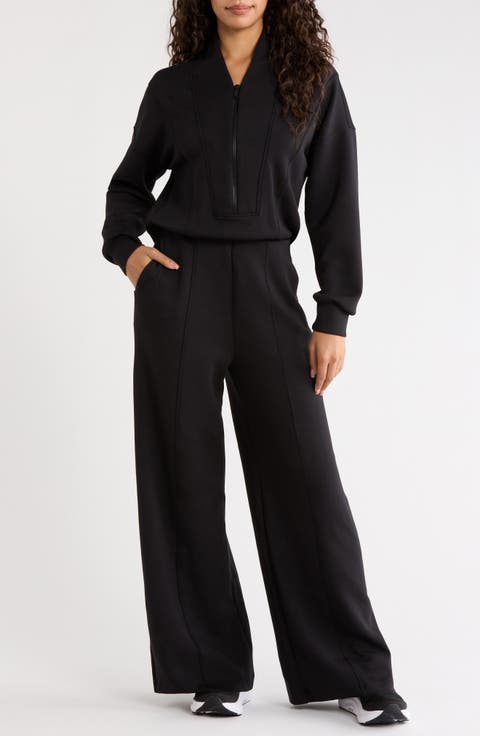 AirEssentials® Long Sleeve Shawl Collar Jumpsuit