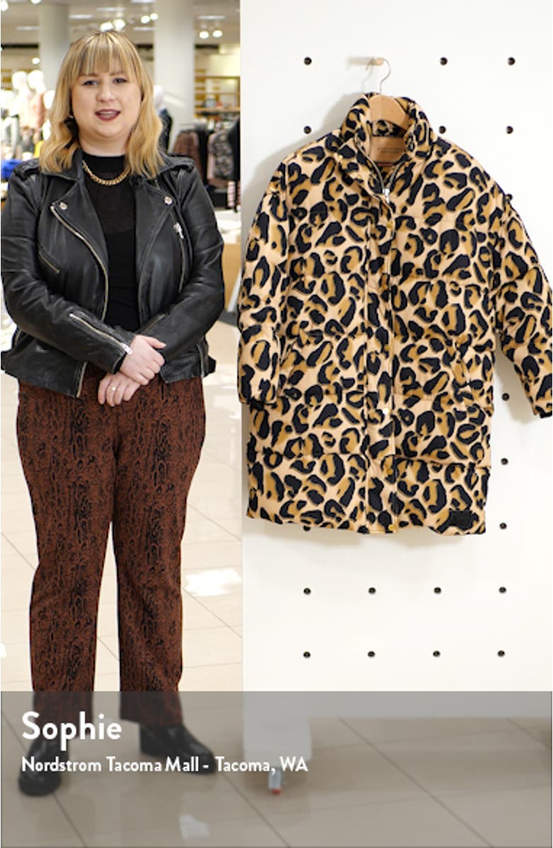 Animal Print Puffer Jacket, sales video thumbnail