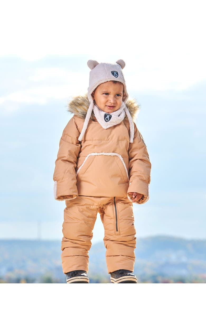 Baby Boy's One Piece Baby Hooded Snowsuit Doe Designed For Car Seat, Alternate, color, Doe