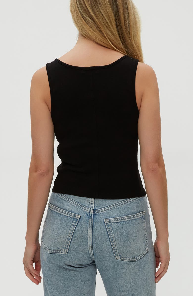 Michael Stars Sloan V-Neck Tank, Alternate, color, Black