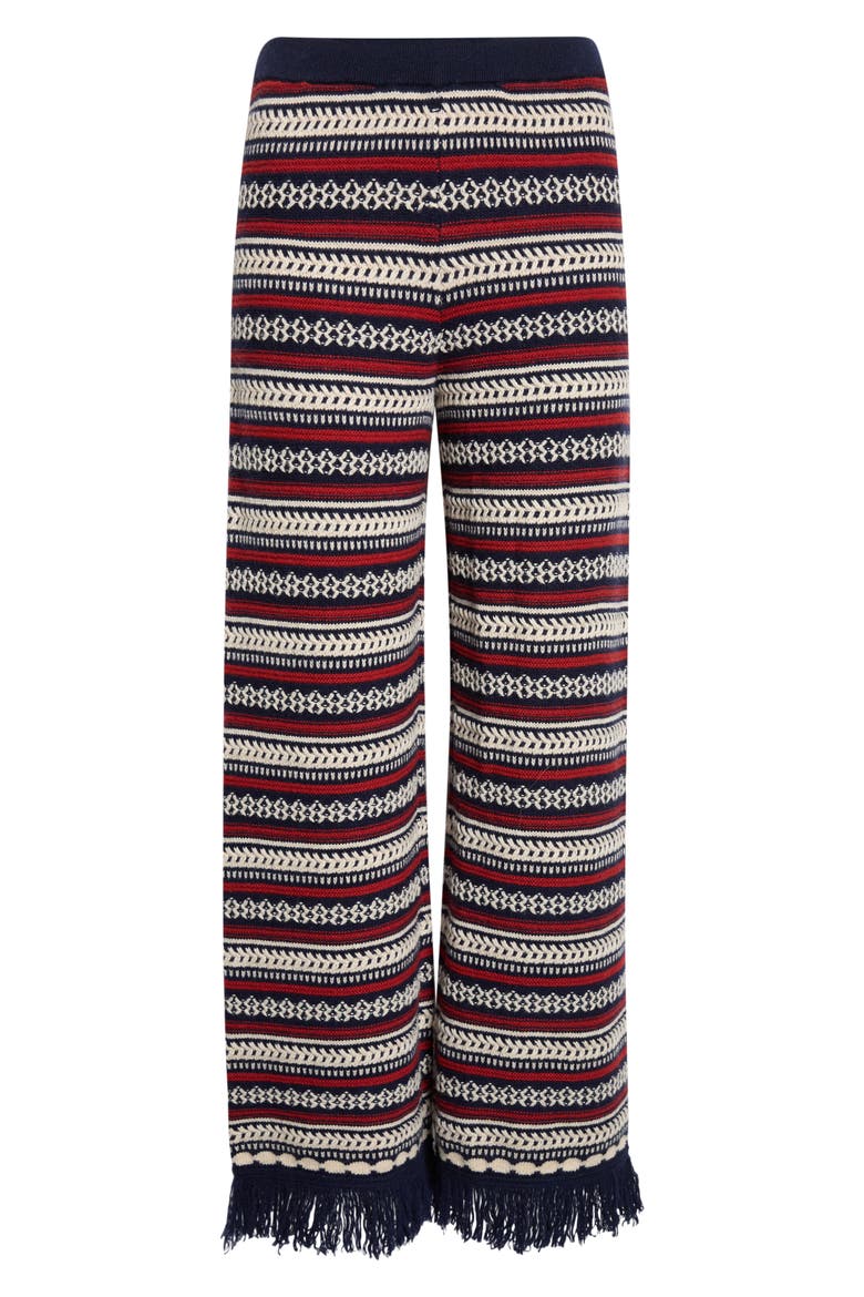 Western Striped Wool & Cashmere Knit Pants, Alternate, color, MIDNIGHT COMBO